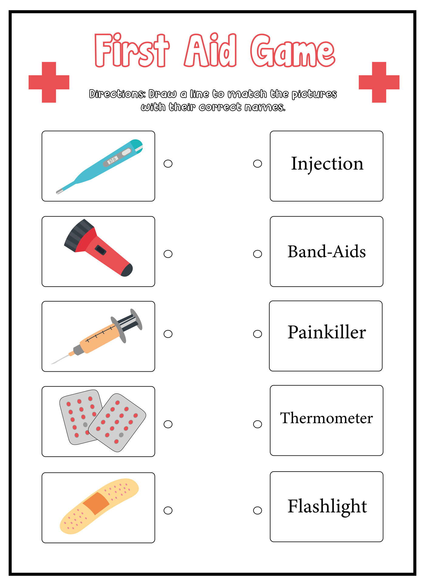 Printable First Aid Worksheets