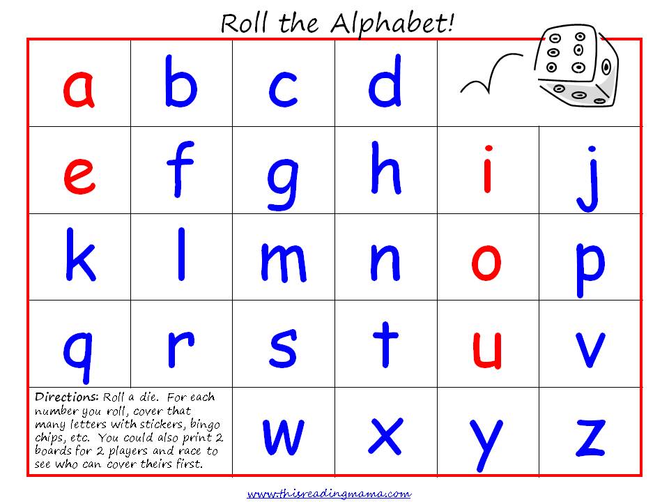 Lower Case Alphabet Chart