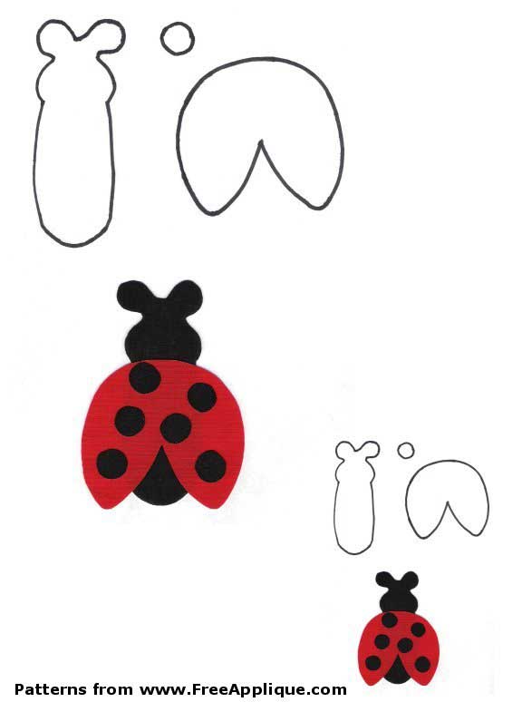 Ladybug Quilt Applique Pattern