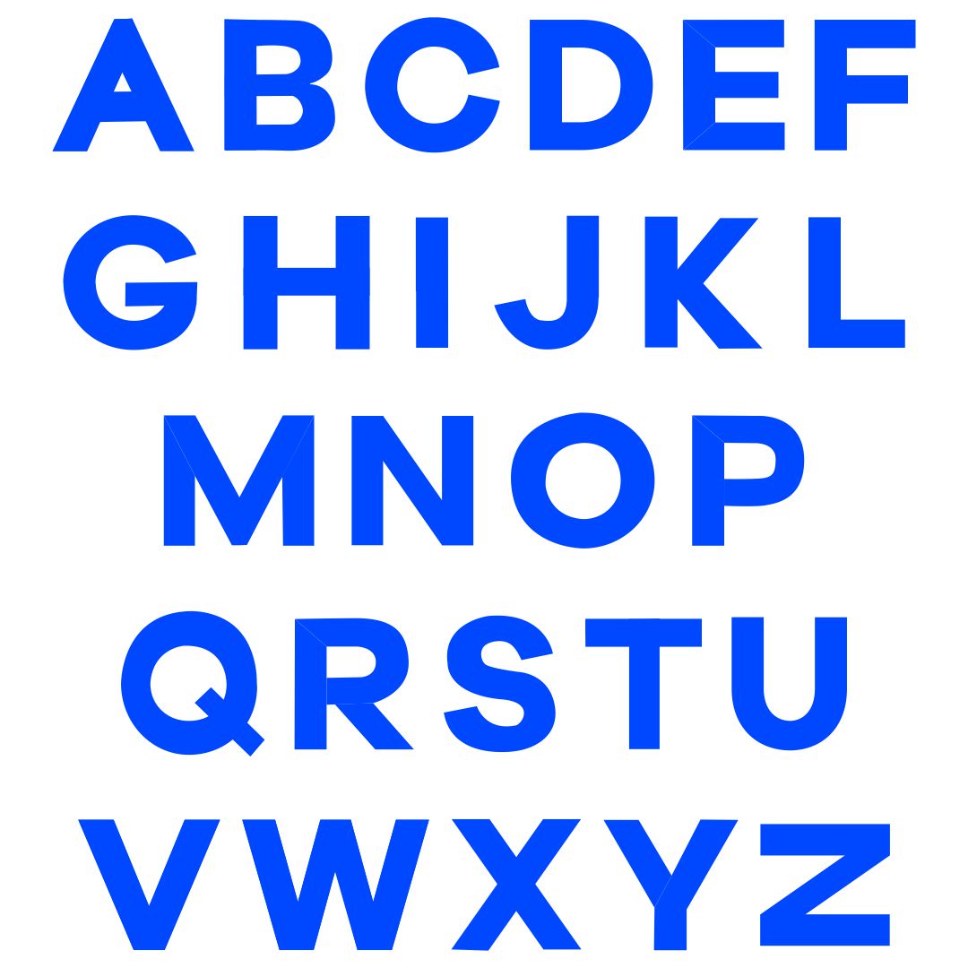 Printable Blue Alphabet Letters