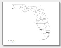 Printable Florida Map with Cities Labeled