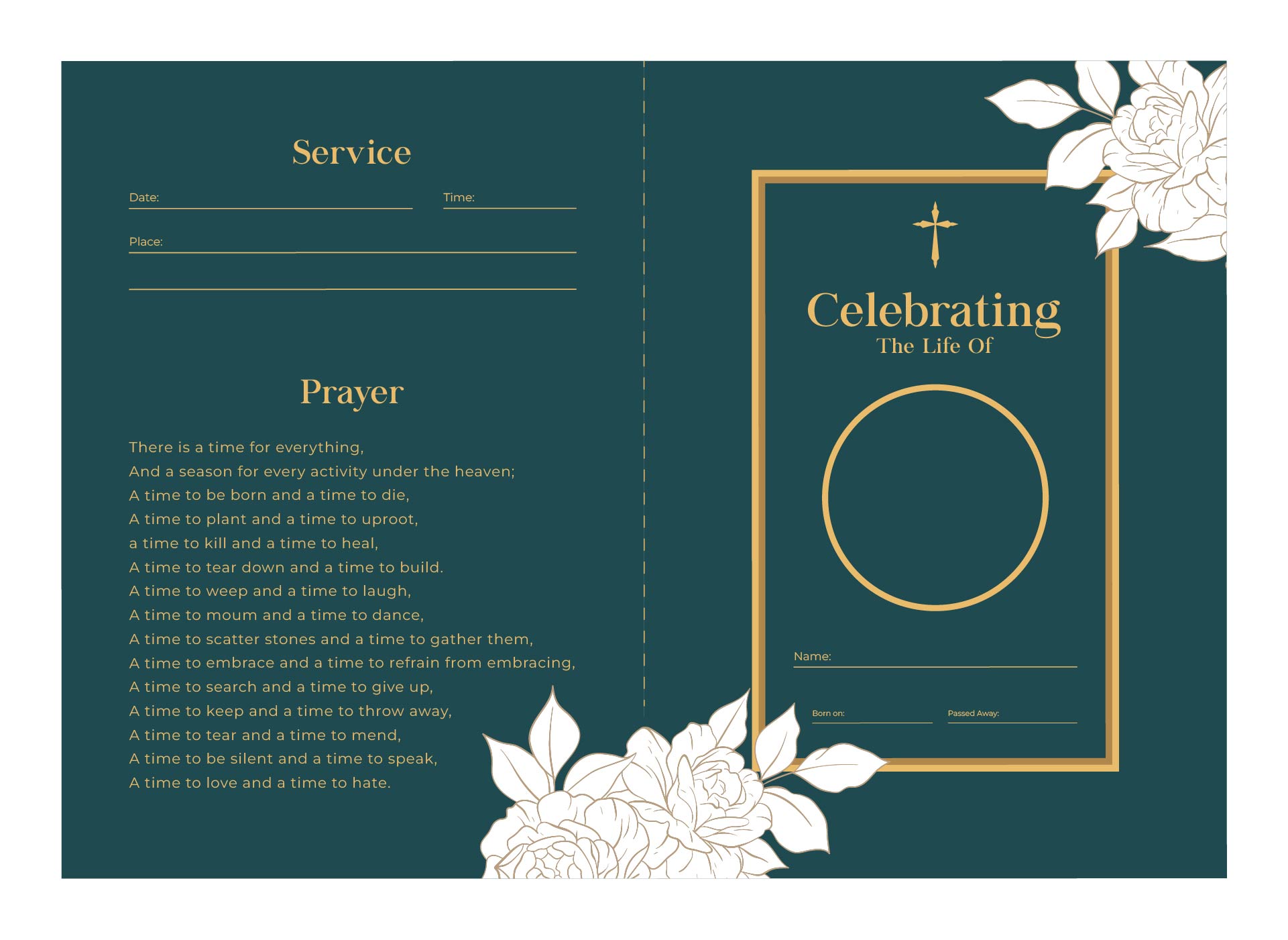 9 Best Images of Free Printable Memorial Program Template - Funeral ...