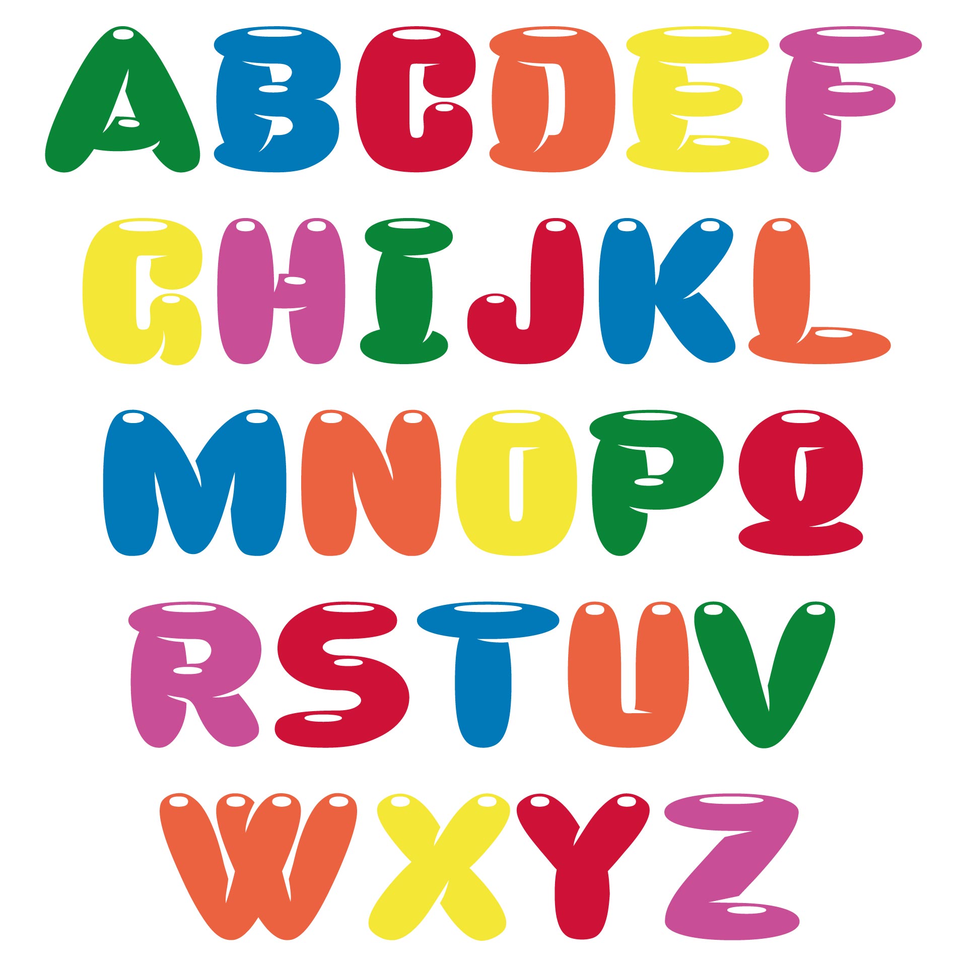 Bubble Letter Templates Free Printable