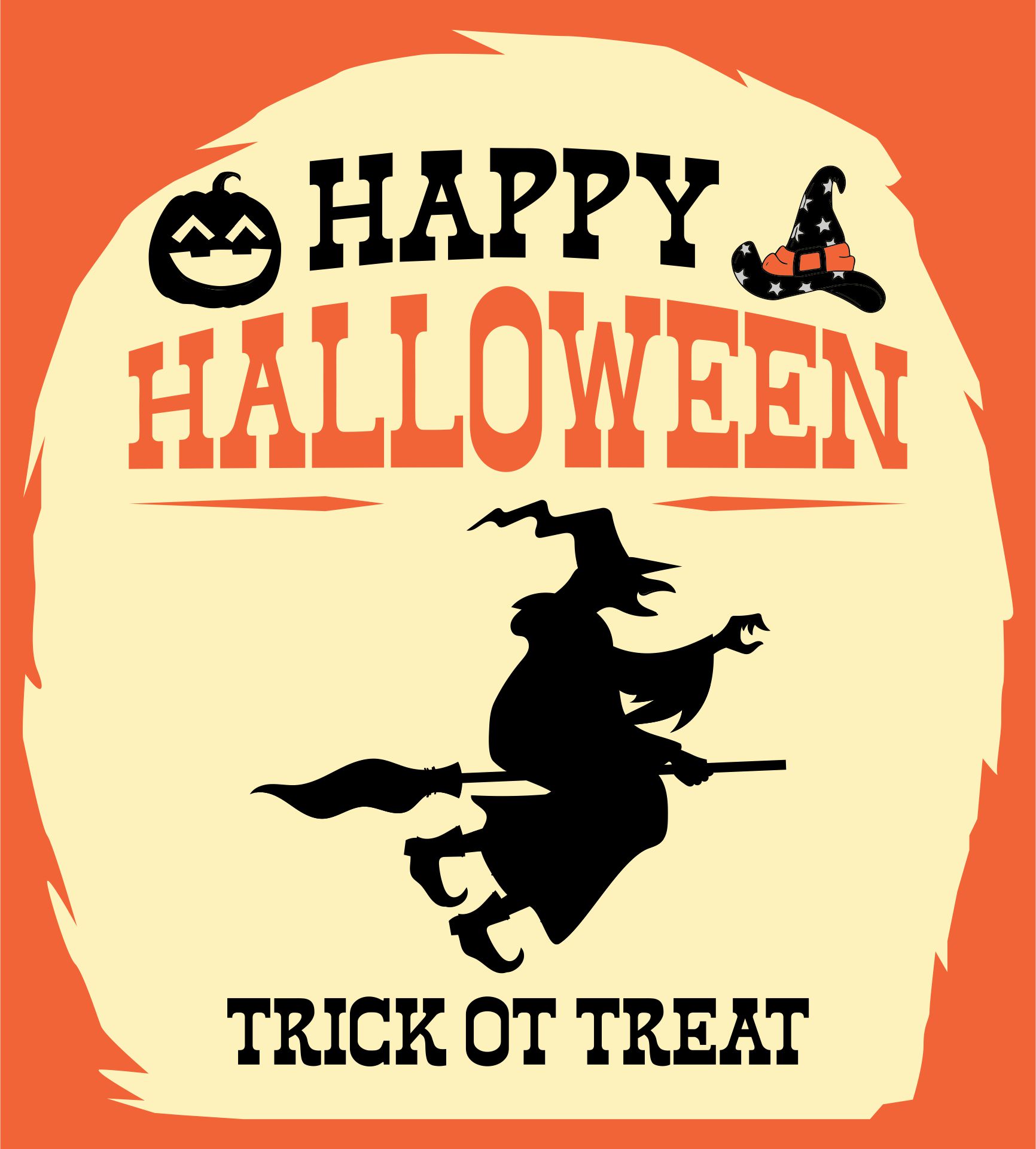 Printable Vintage Halloween Witch