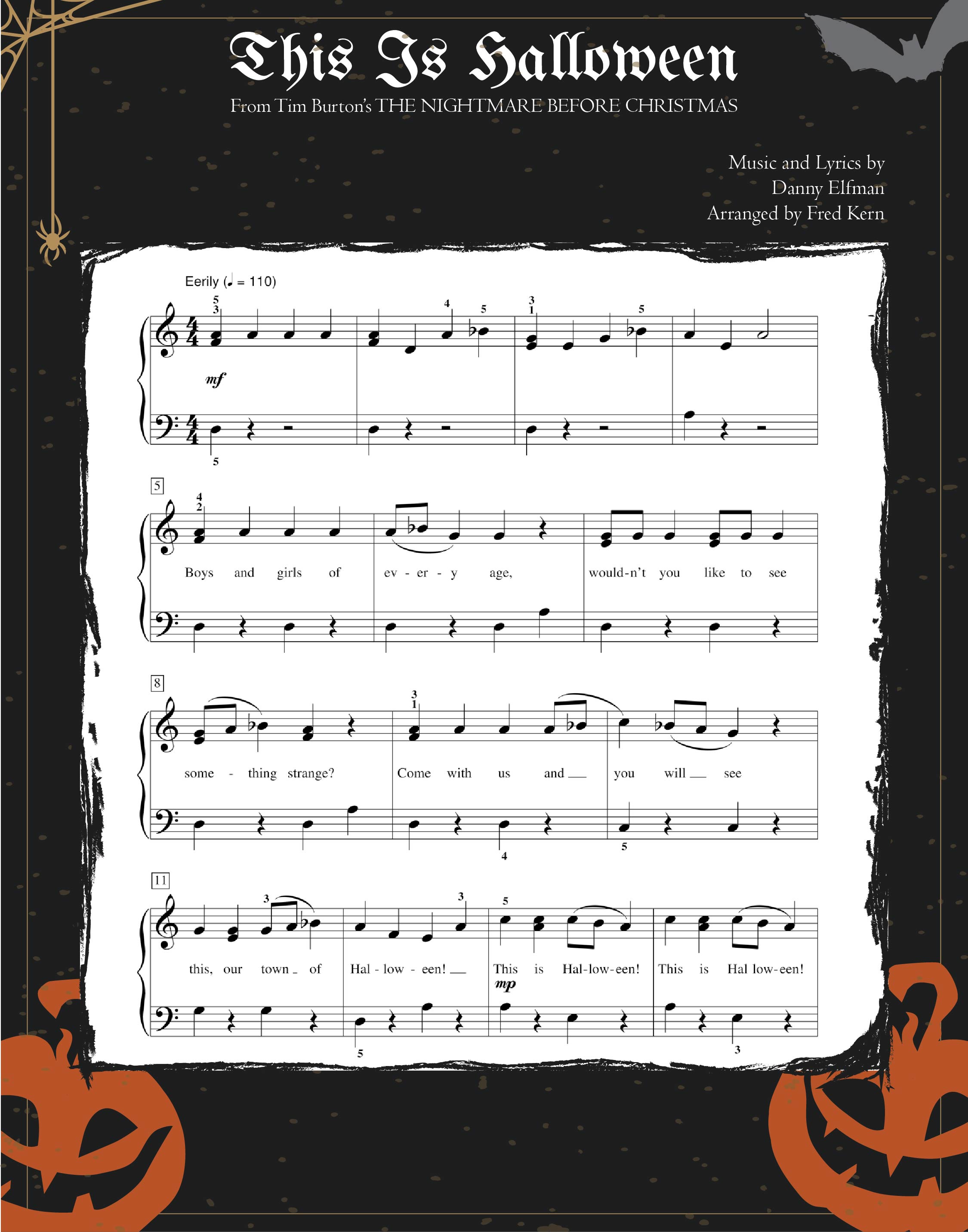 Vintage Halloween Sheet Music