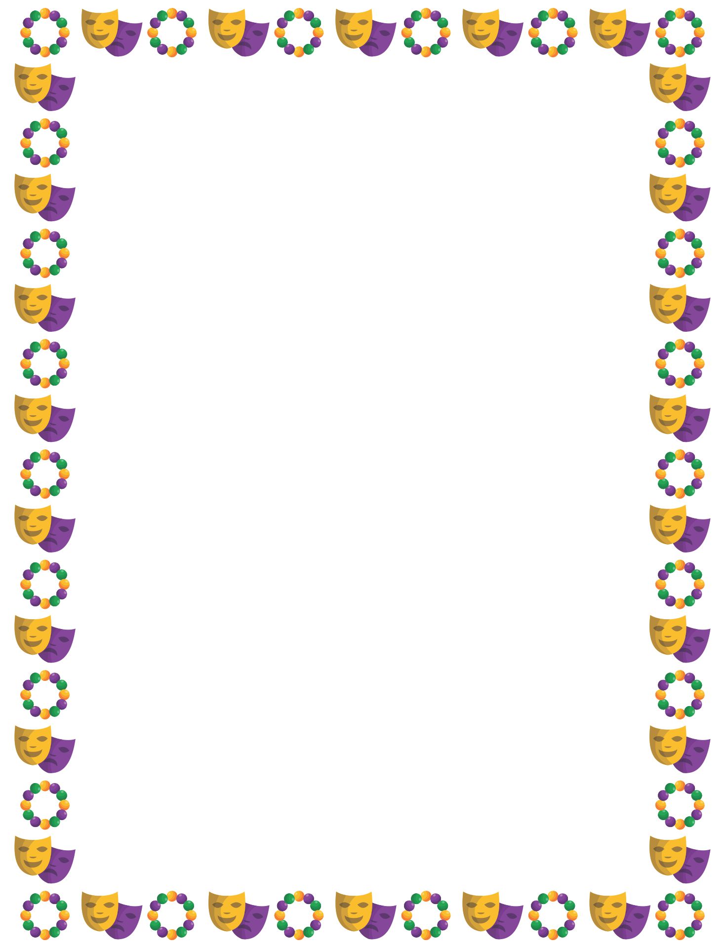 Mardi Gras Borders Free