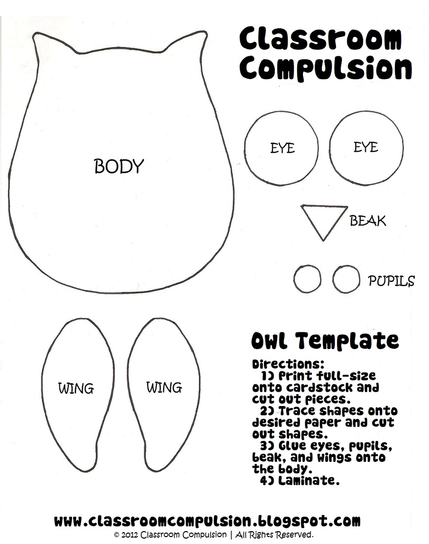 Printable Owl Cut Out Template