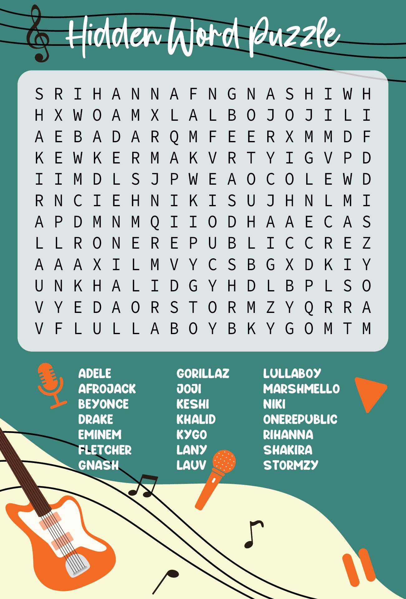 Printable Hidden Word Search