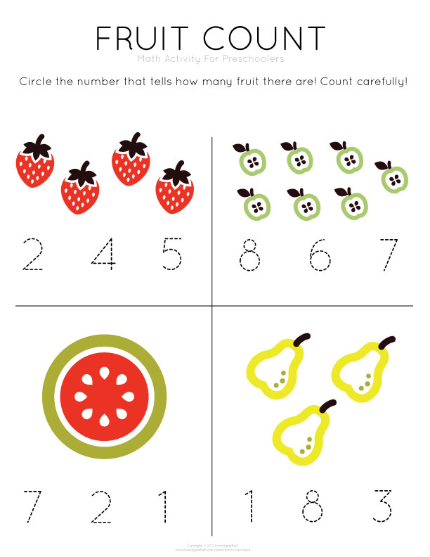 Printable Pre K Math Worksheets - Printable World Holiday