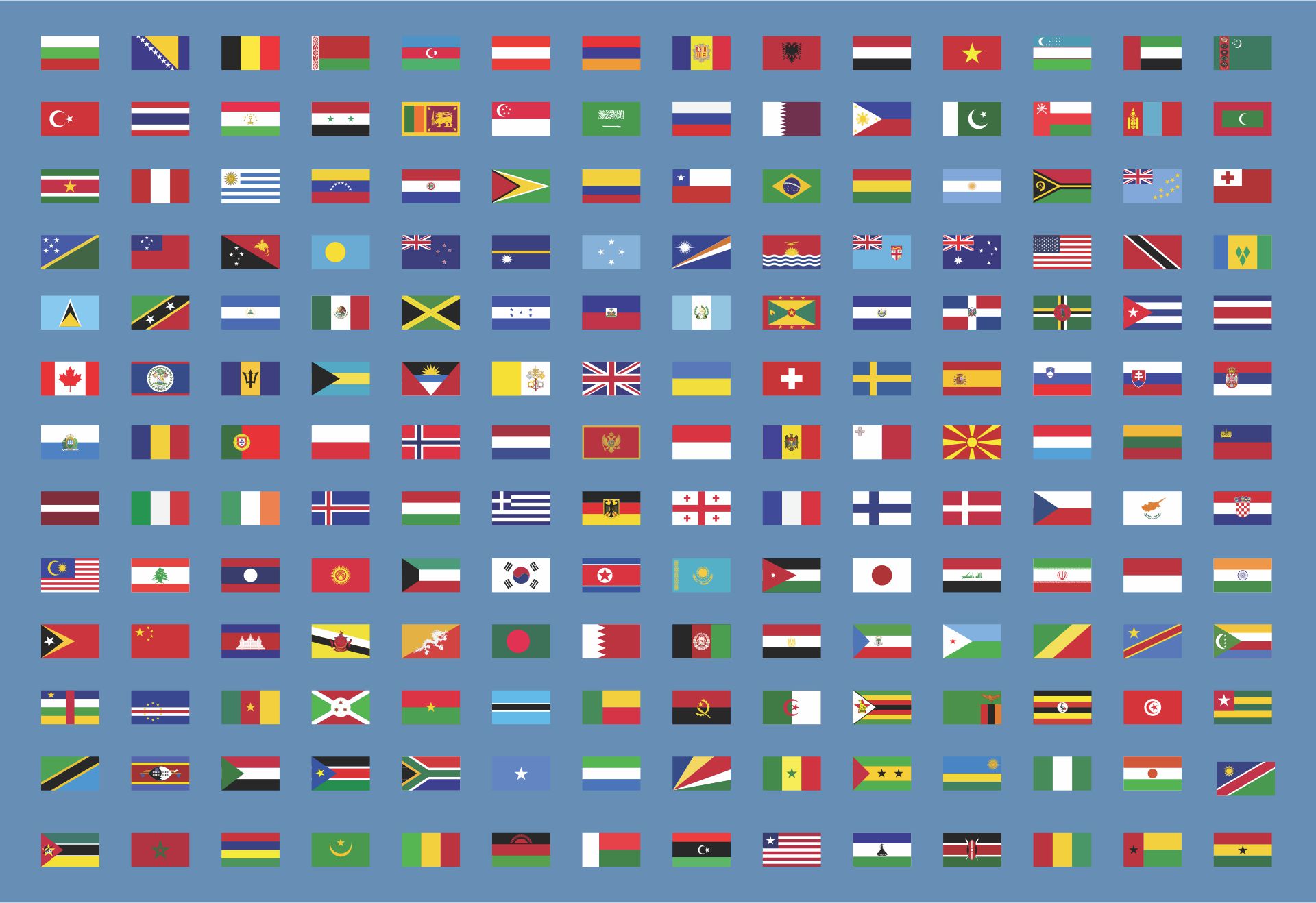 Different Flags Around The World