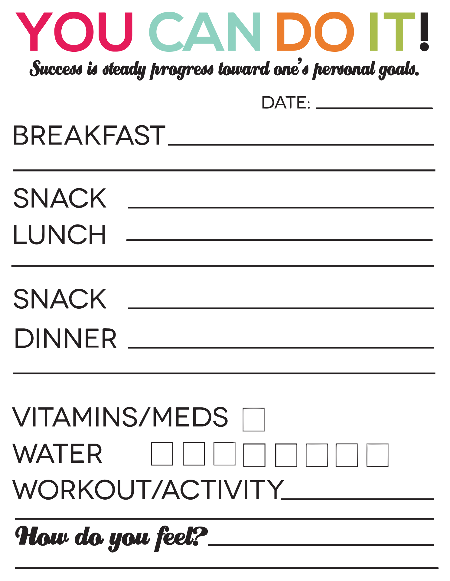 Weight Loss Journal Printables