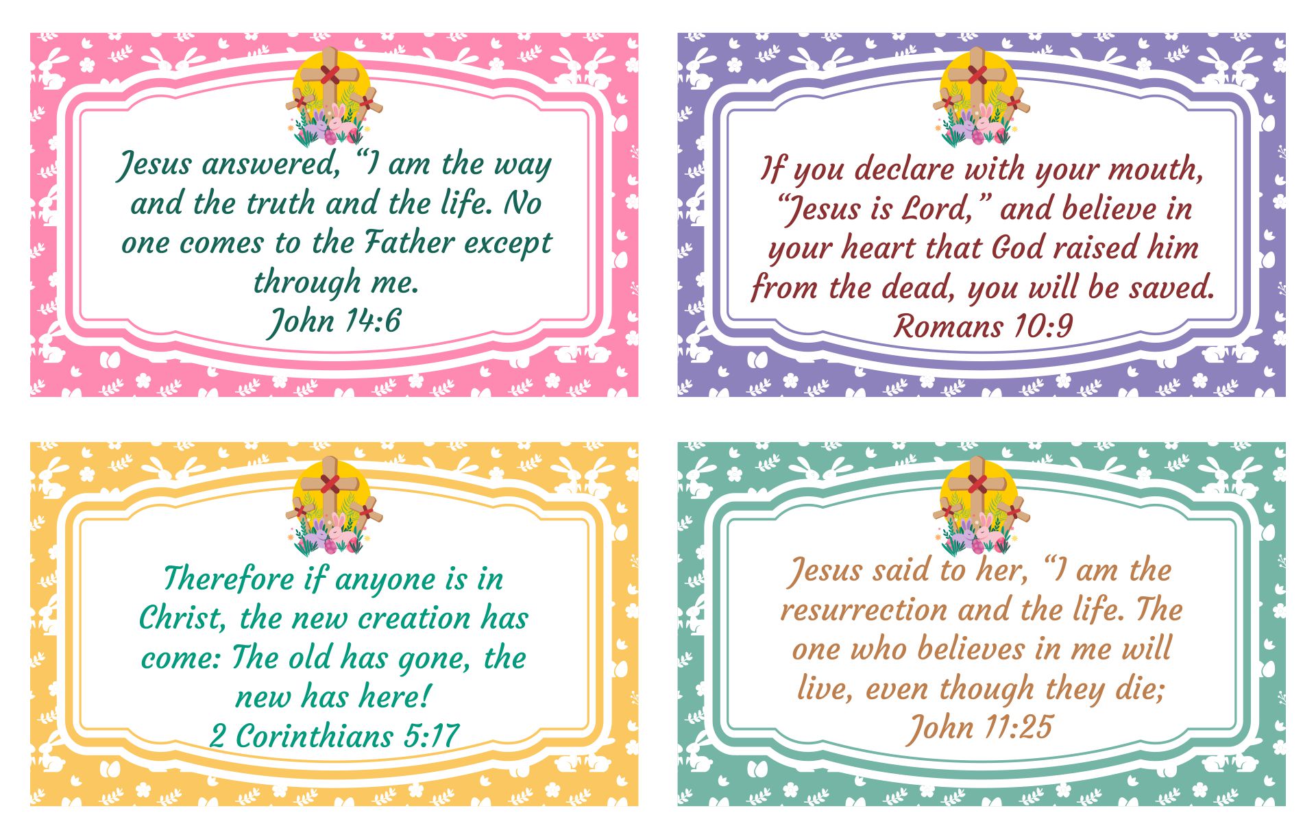 Easter Scriptures - 8 Free PDF Printables | Printablee