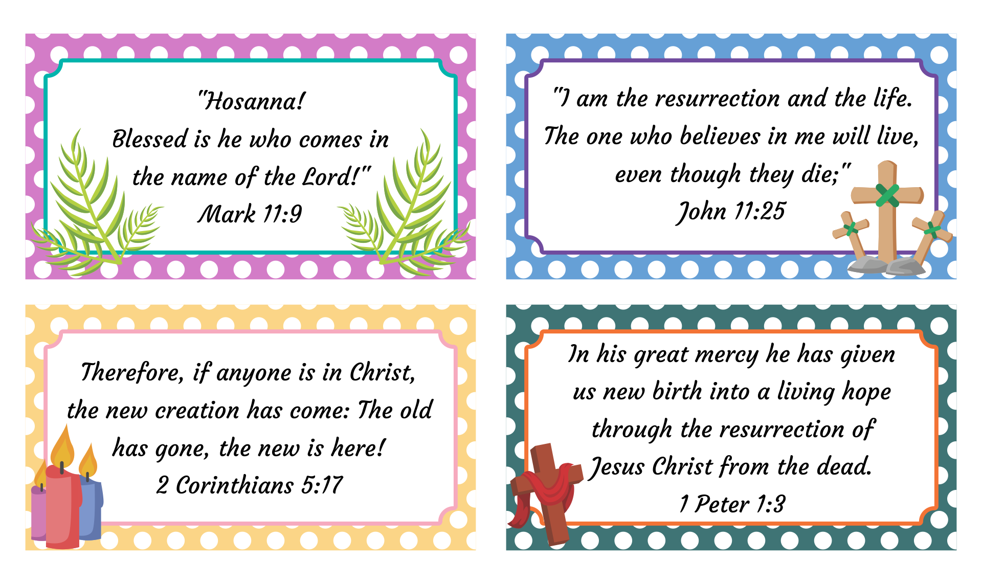 Easter Scriptures - 8 Free PDF Printables | Printablee