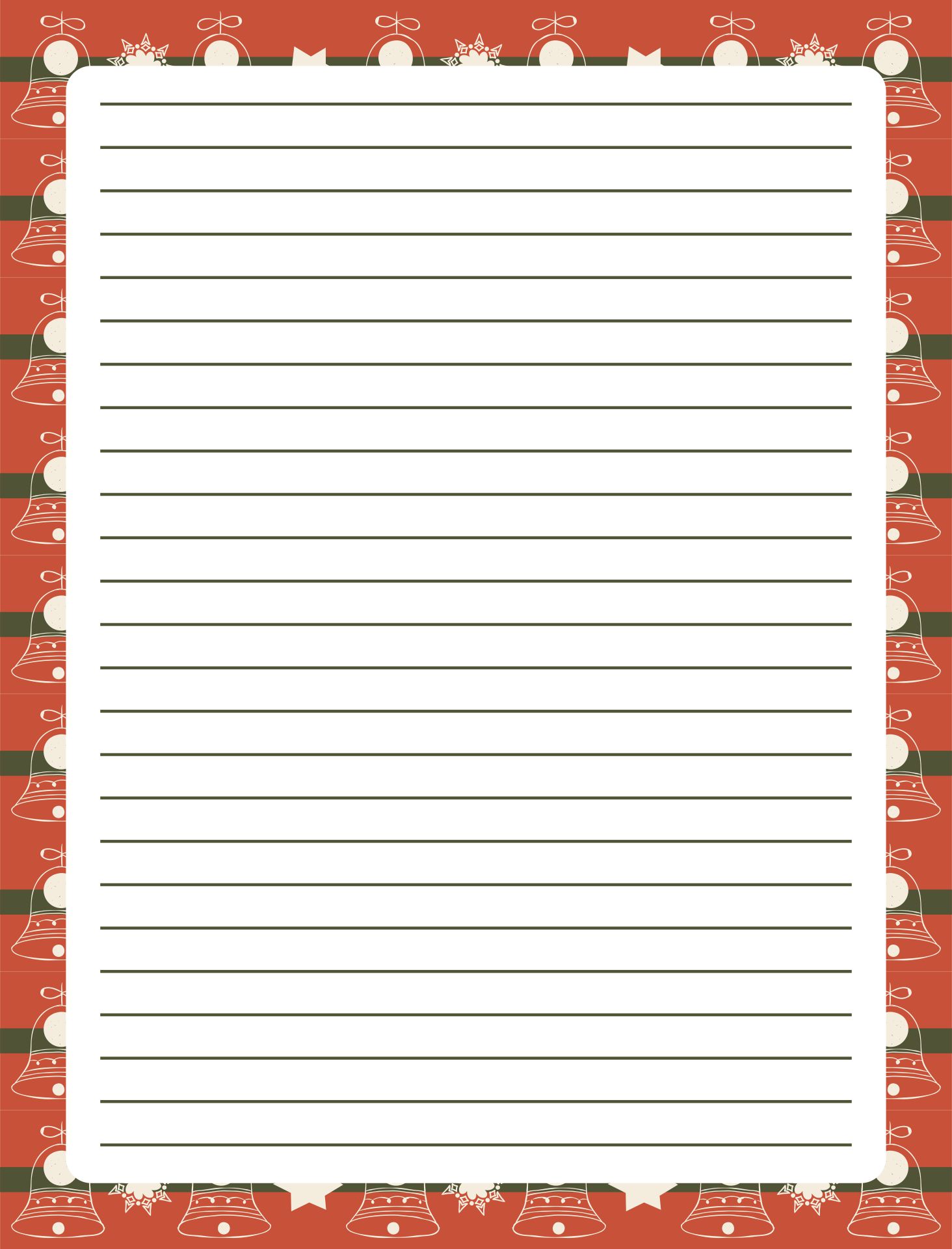 Printable Christmas Border Writing Paper