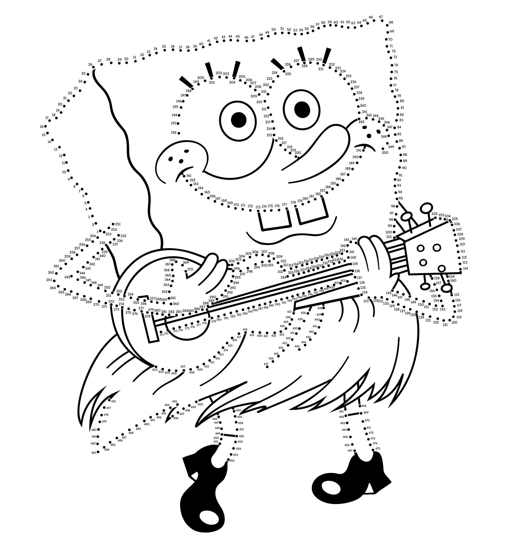 Spongebob Dot to Dot Printables