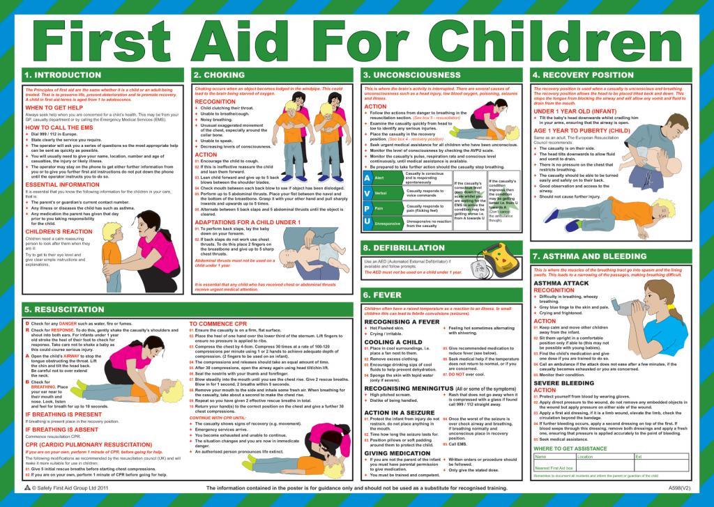 First Aid Manual Printable