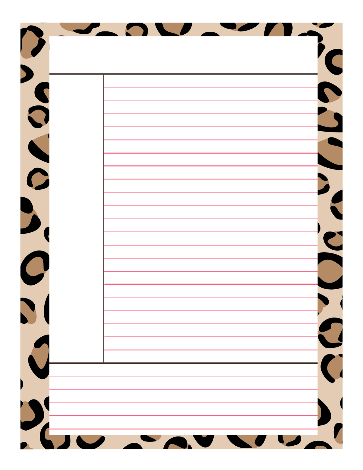 Note Taking Paper Template