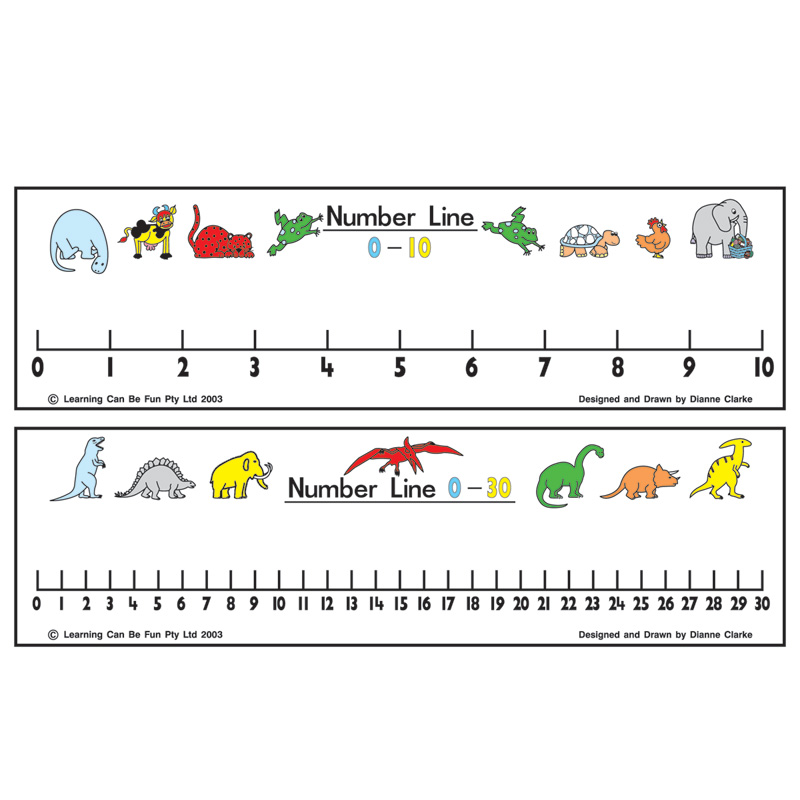 Printable Number Line to 30