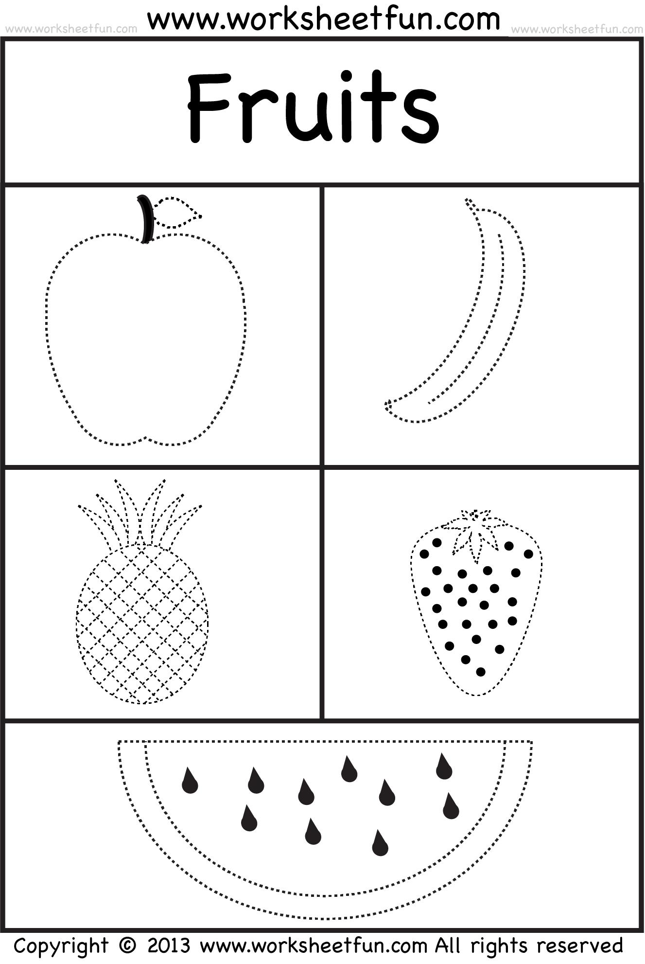 Kindergarten Worksheets Fruits And Vegetables