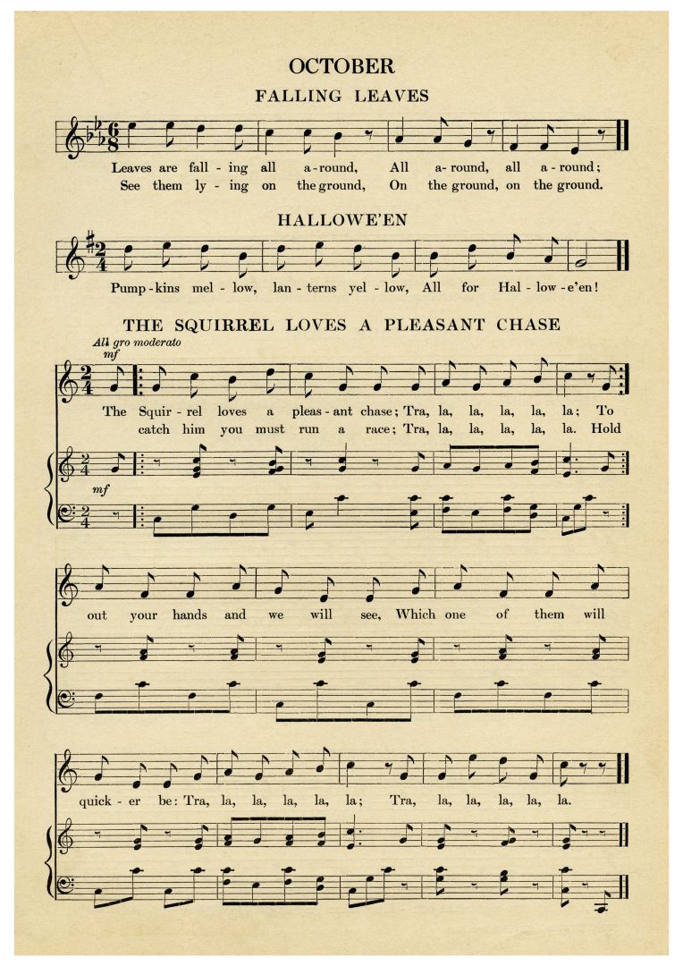 Vintage Halloween Sheet Music