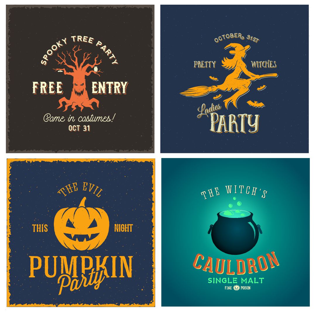 Vintage Halloween Signs Printable