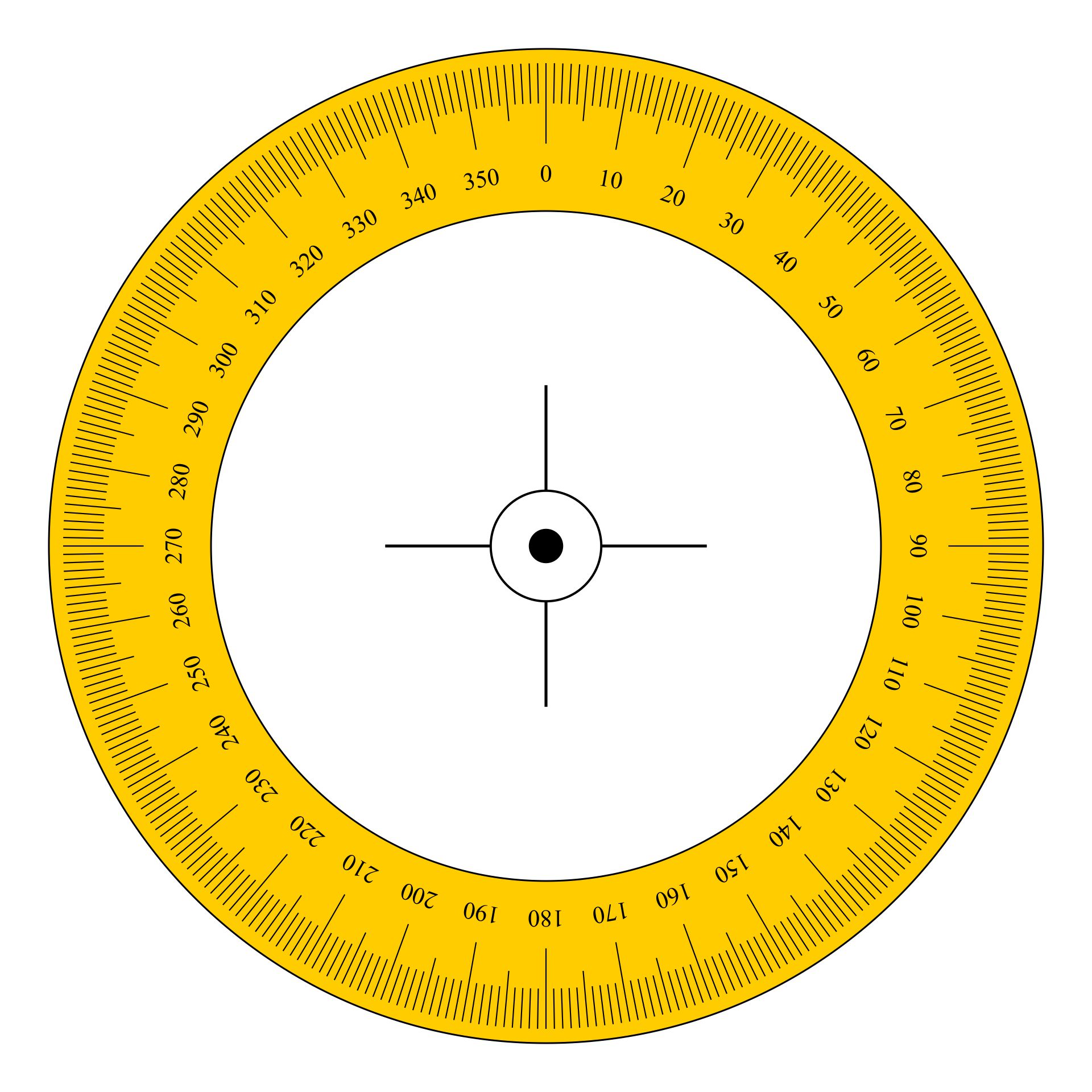 Printable Protractor 360