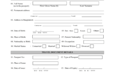 E Passport Application Form Fill Online Printable