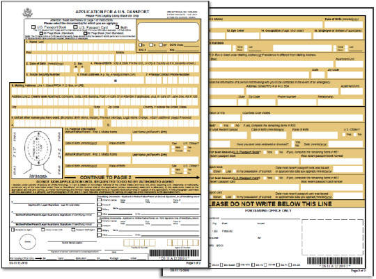 Passport Application Printable Form - Printable Forms Free Online