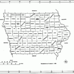 Iowa State Map With Counties Outline And Location Of Each