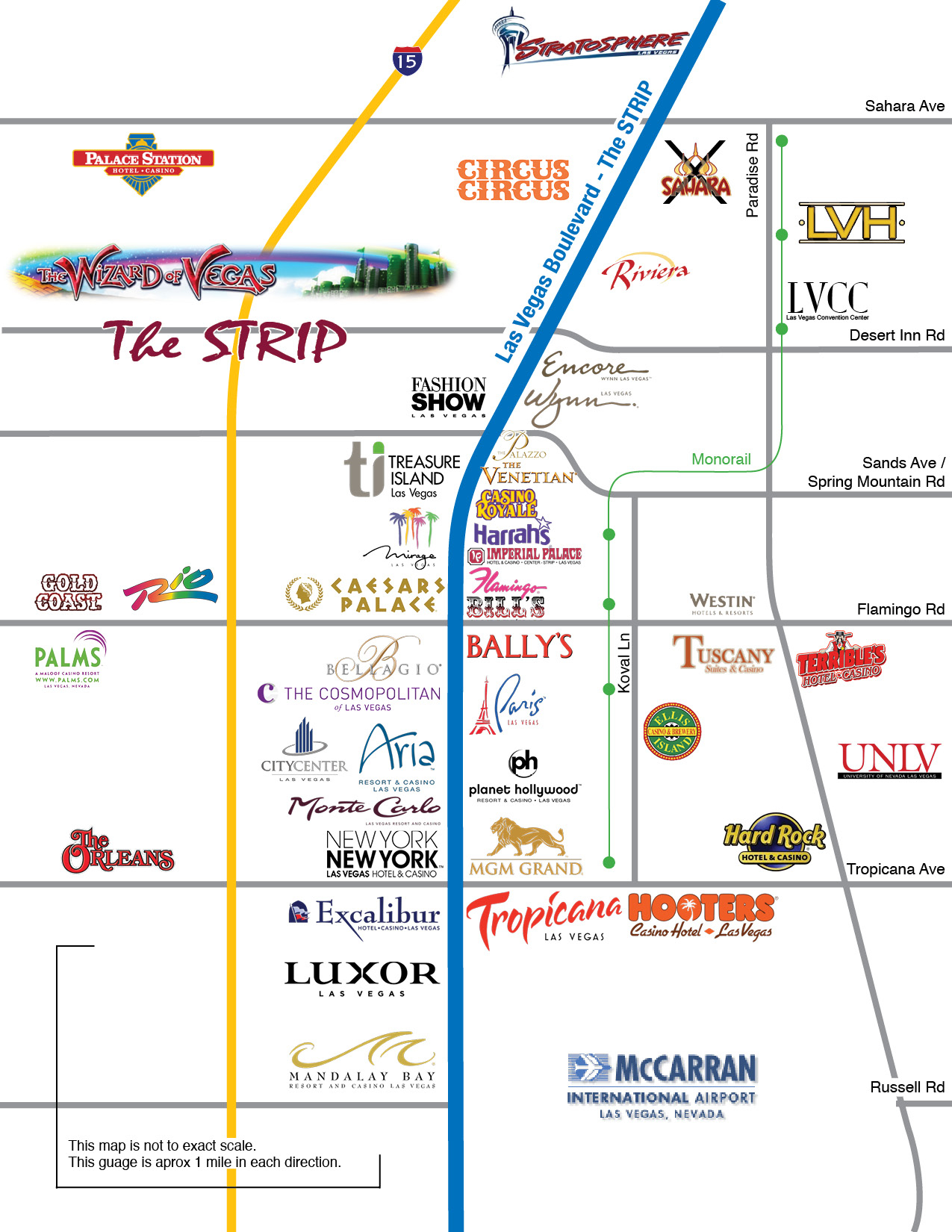 Las Vegas Strip Map Printable Pdf