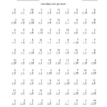 Multiplyinganchor Facts 0, 1, 2, 5 And 10 (Other Factor intended for Printable 1 Minute Multiplication Drills