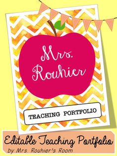 EDITABLE Teaching Portfolio Template