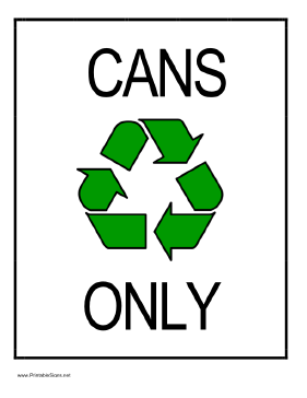 Recycle Cans Only