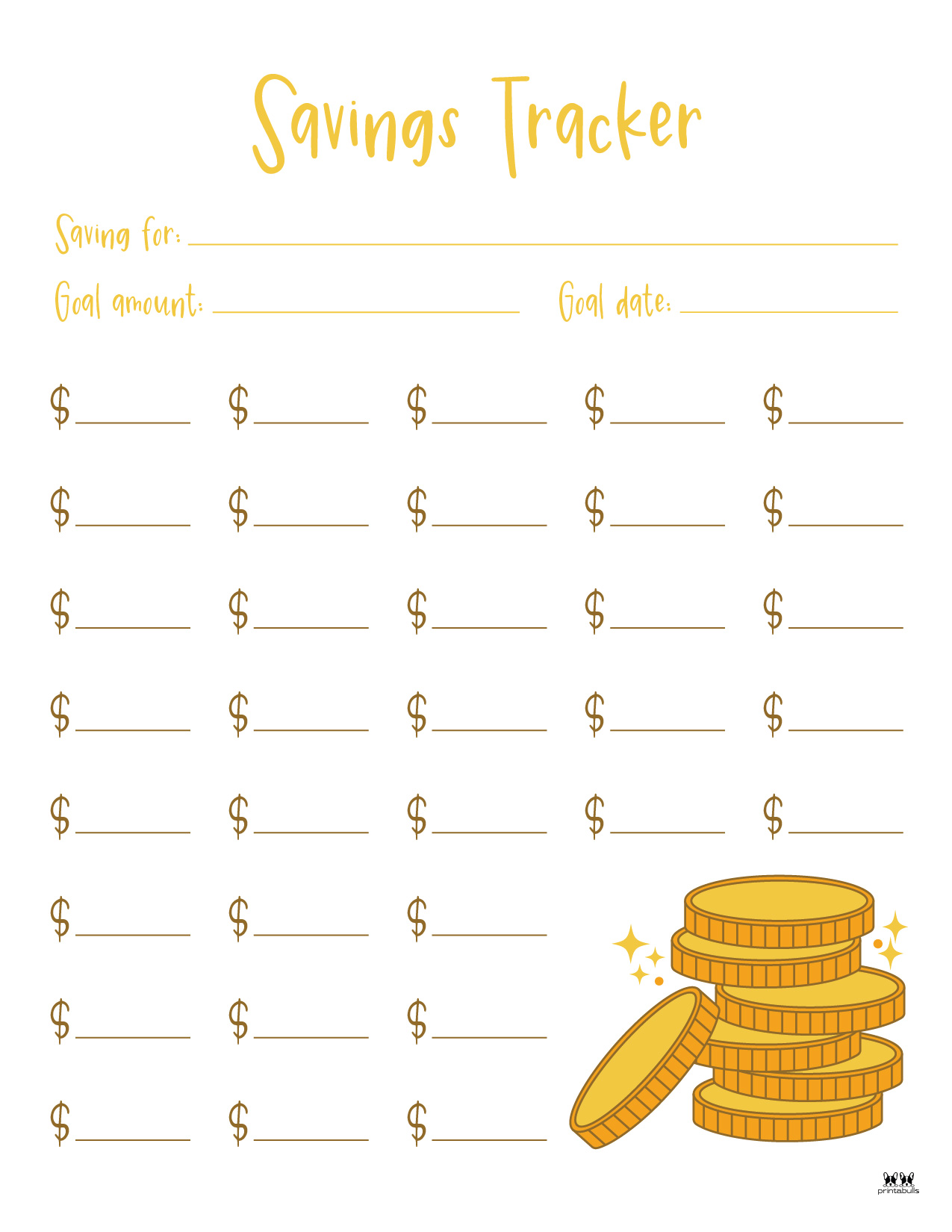 Savings Trackers 27 Free Printables Printabulls - Bank2home.com