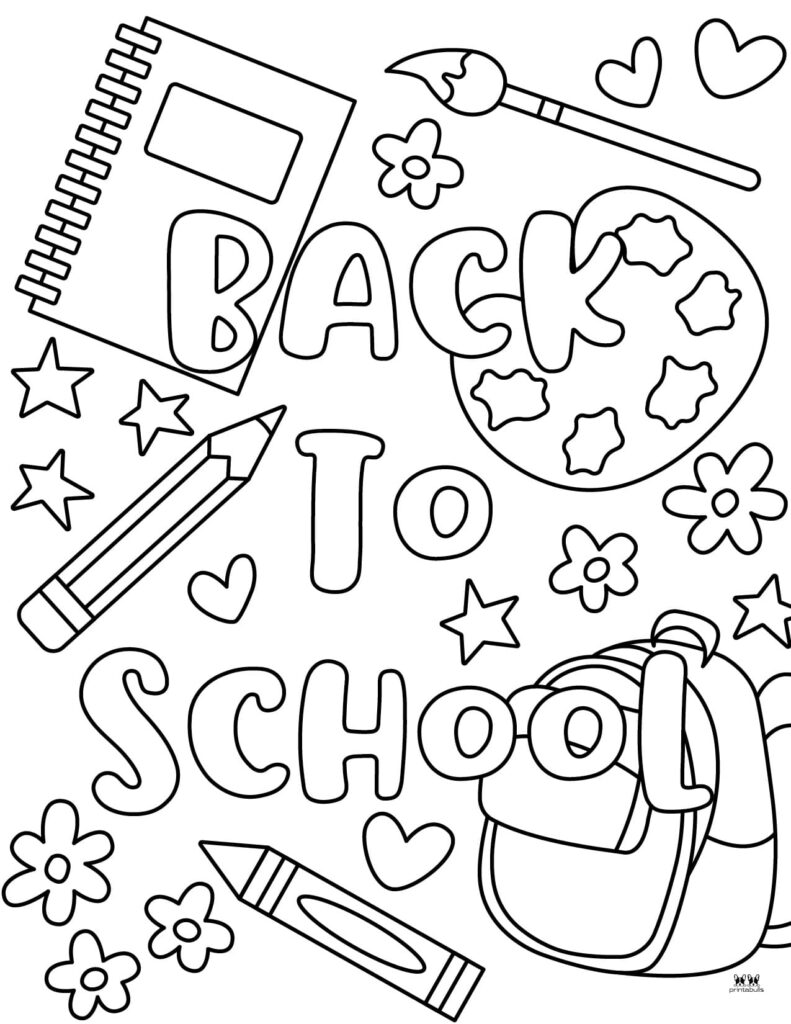 Coloring School Back Pages Kids Printable Cursive Alphabet Book ...