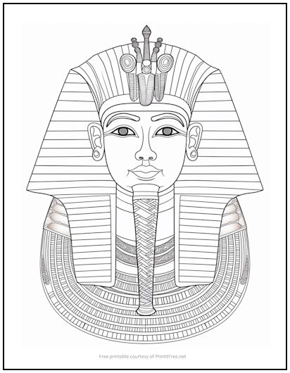 King Tut Coloring Page | Print it Free