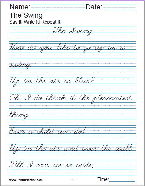 Printable Handwriting Worksheets Manuscript And Cursive Worksheets