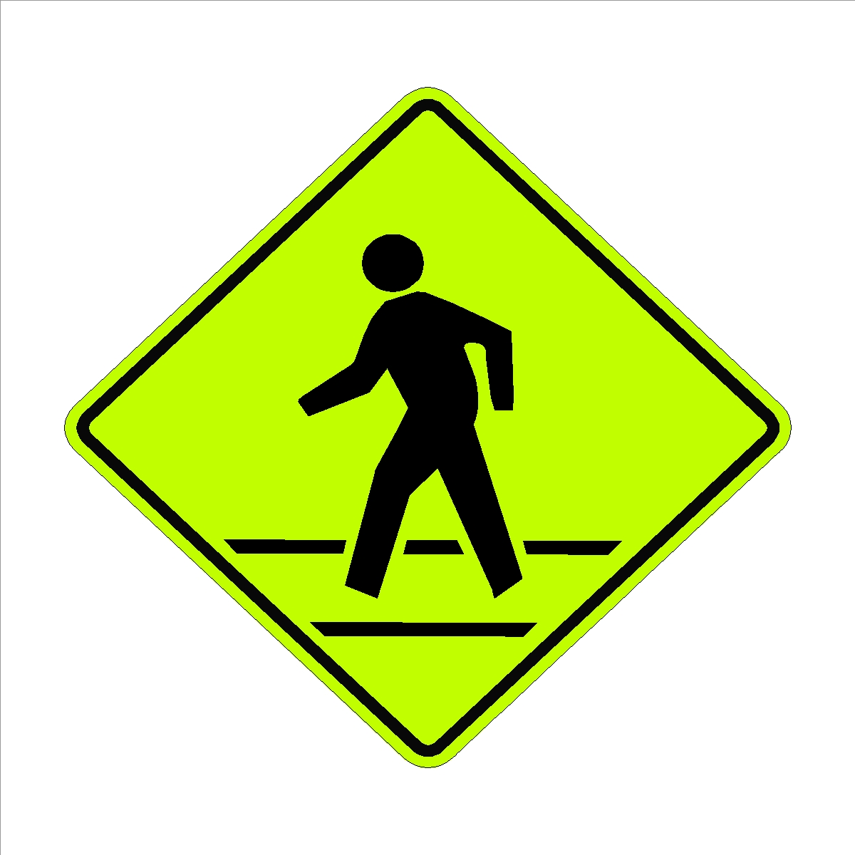 Pedestrian Crosswalk Sign