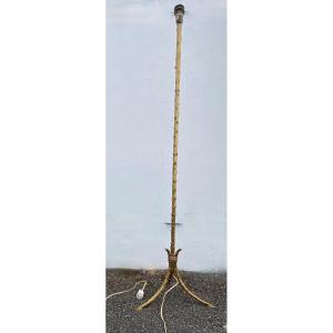 1970′ Floor Lamp In Gilt Bronze Maison Bagués Palm Tree Model H 153 Cm