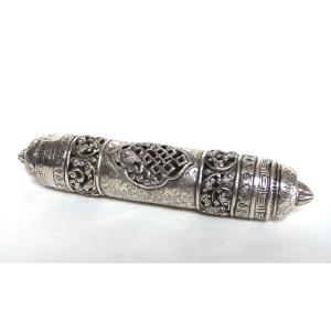  Esther Megillah Case In Sterling Silver Middle East Judaica