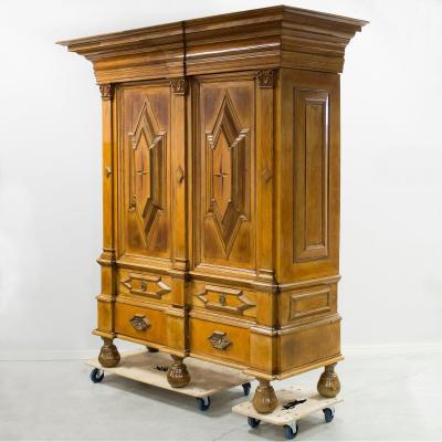 Rare Baroque Cabinet Museum Original Eighteenth Century