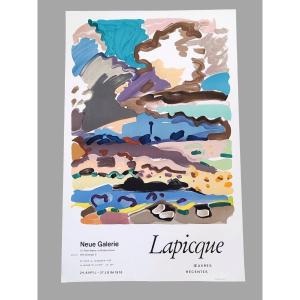  Charles Lapicque (1898-1988) d'après. Affiche  d'Exposition Neue Galerie. 1970