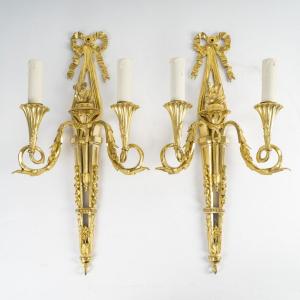 A Pair Of Wall - Lights In Louis XVI Style.