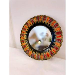 Vallauris Enamelled Sun Mirror