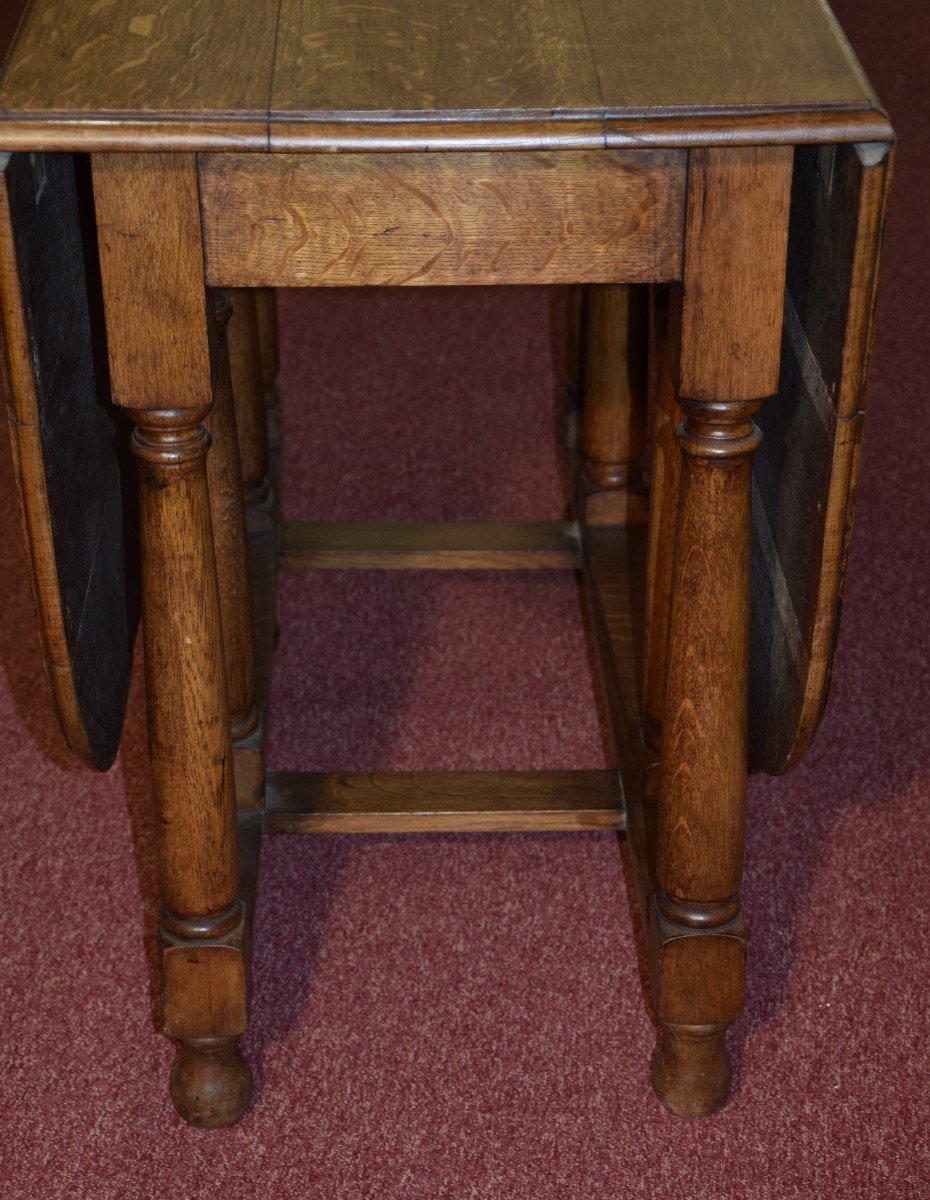 Large Gateleg Table In Solid Oak -photo-6