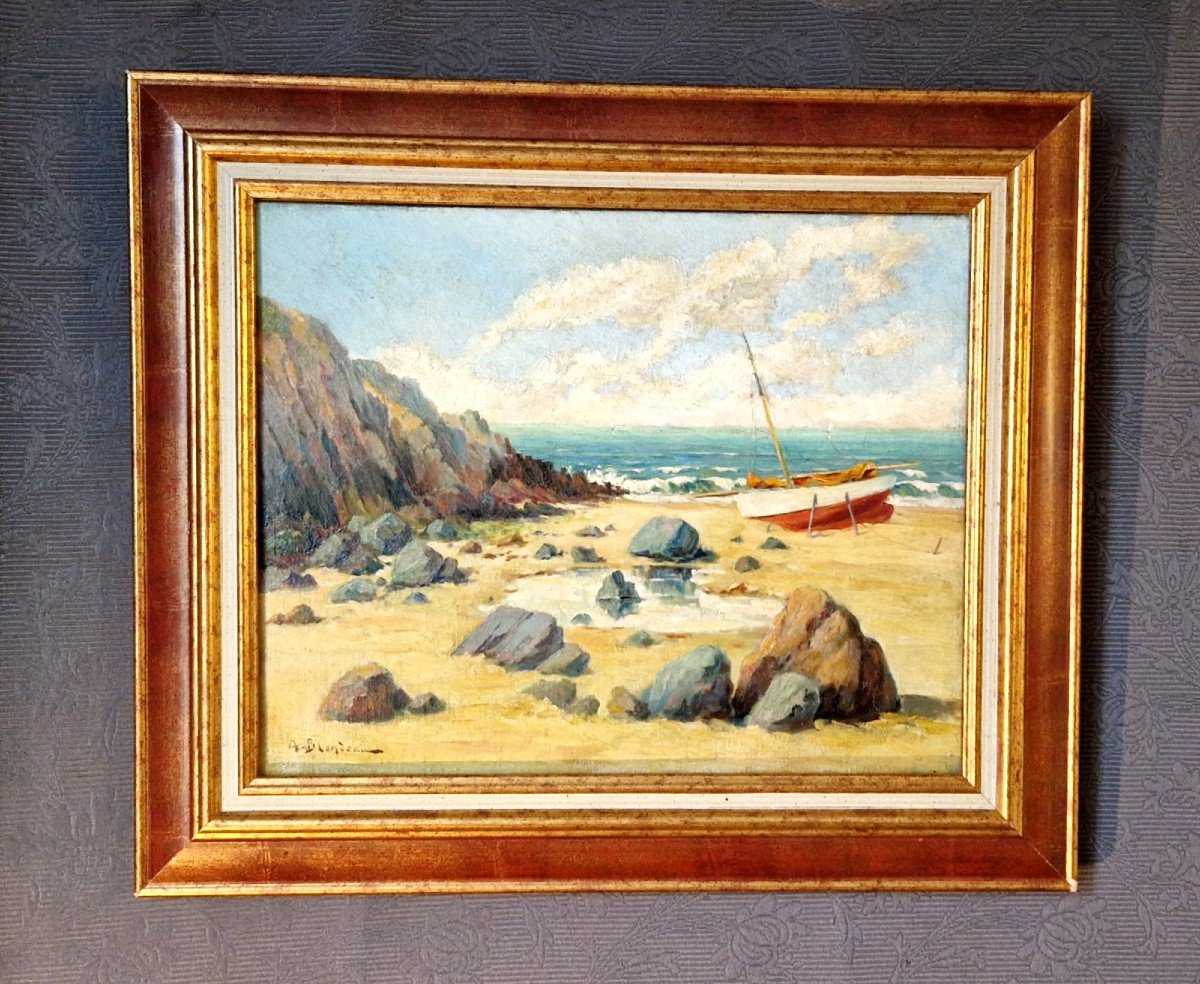 Plage Méditerranéene Par Alfred Justin Blondeau-photo-2