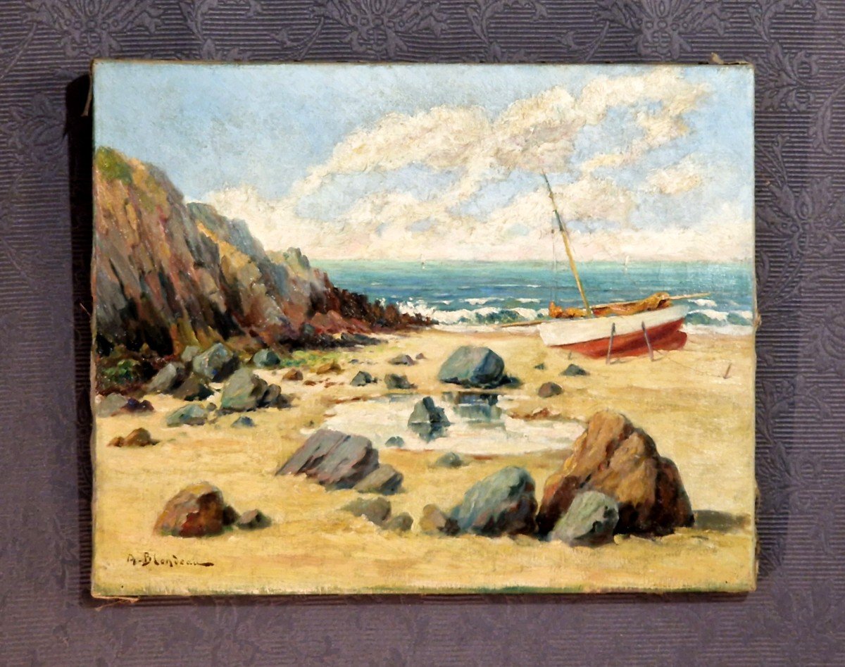 Plage Méditerranéene Par Alfred Justin Blondeau-photo-3