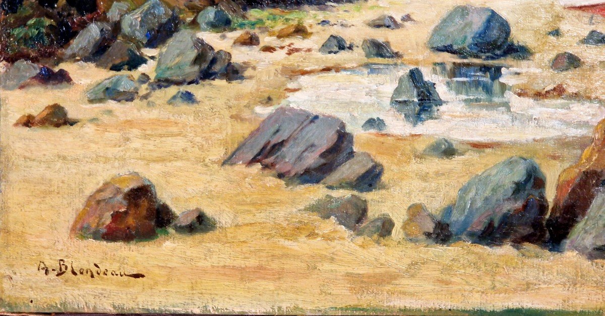 Plage Méditerranéene Par Alfred Justin Blondeau-photo-1