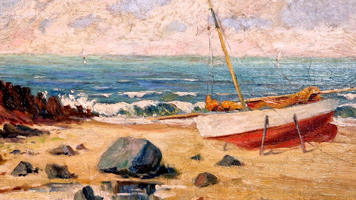 Plage Méditerranéene Par Alfred Justin Blondeau-photo-2