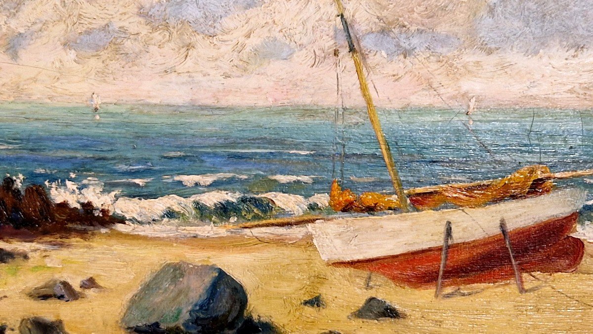 Plage Méditerranéene Par Alfred Justin Blondeau-photo-3